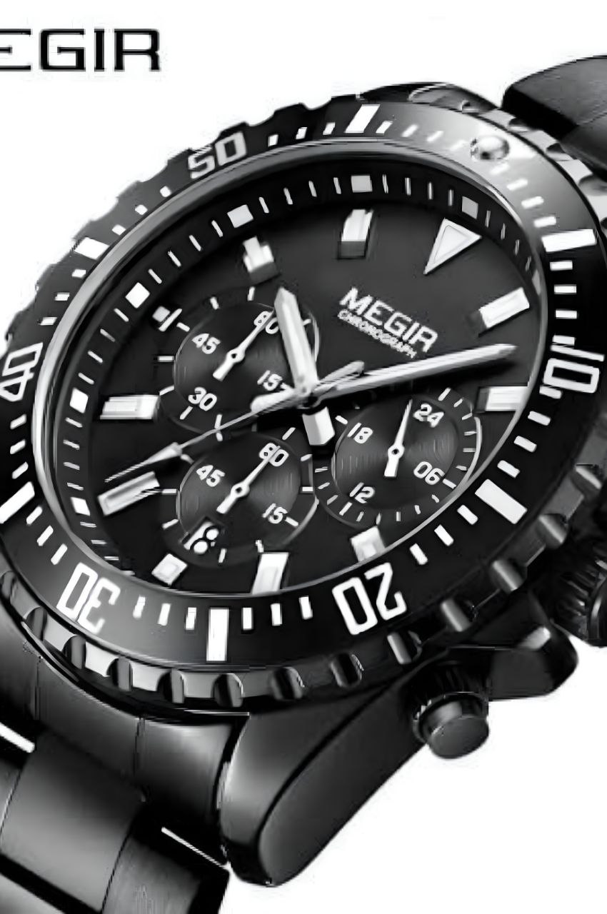 ساعت استیل مردانه سه موتور برند مگیر مدل 2064